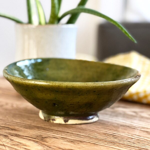 Green Pottery Bowl Medium